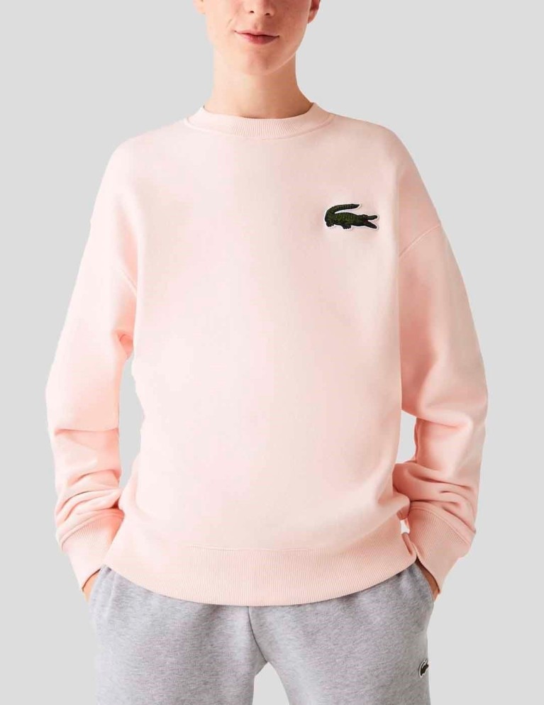 Sudadeira LACOSTE sudadeira loose fit flamant